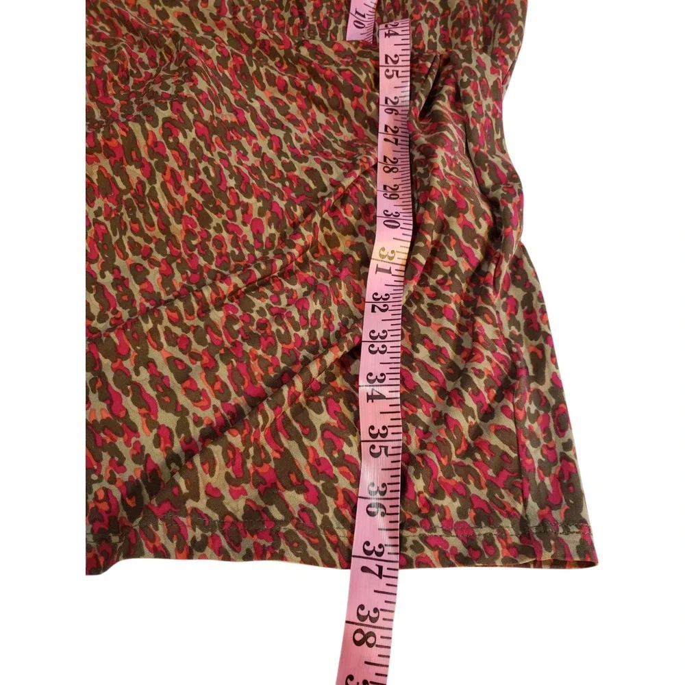 Michael Kors‎ Womens Faux Wrap Sheath Dress Sleeveless Crew Neck Animal Print